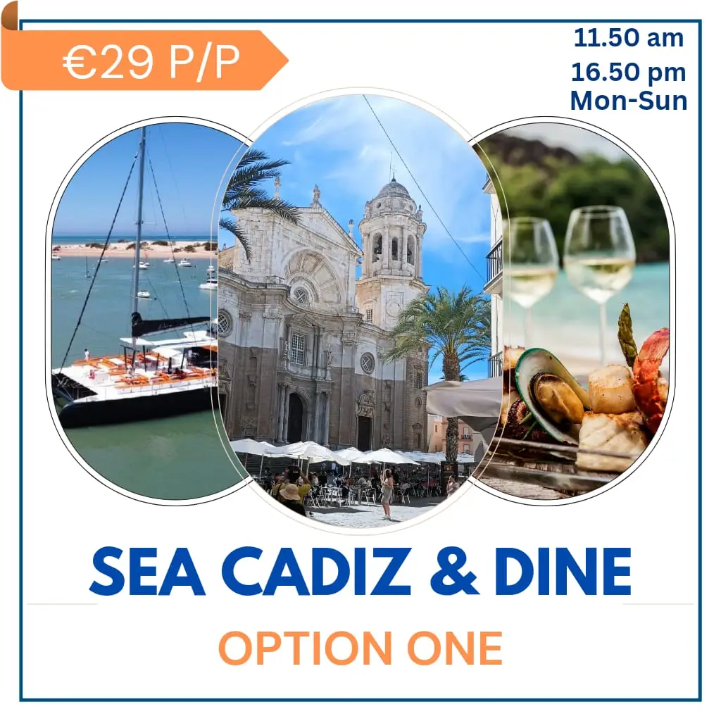 Sea Cadiz & Dine : Yacht, City & Restaurant tour